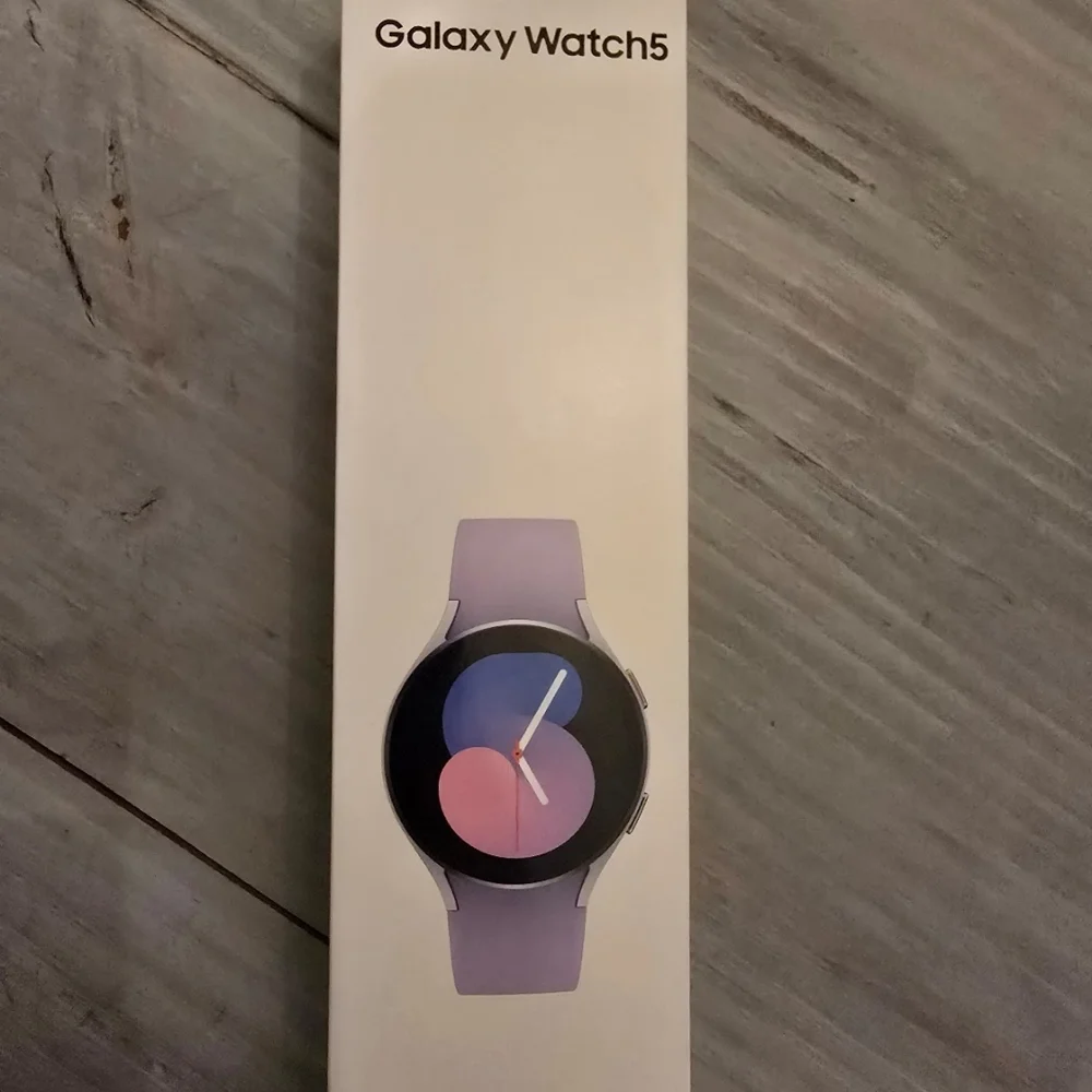 Samsung 5 Blue Smartwatch with Sleek Design and Digital Display